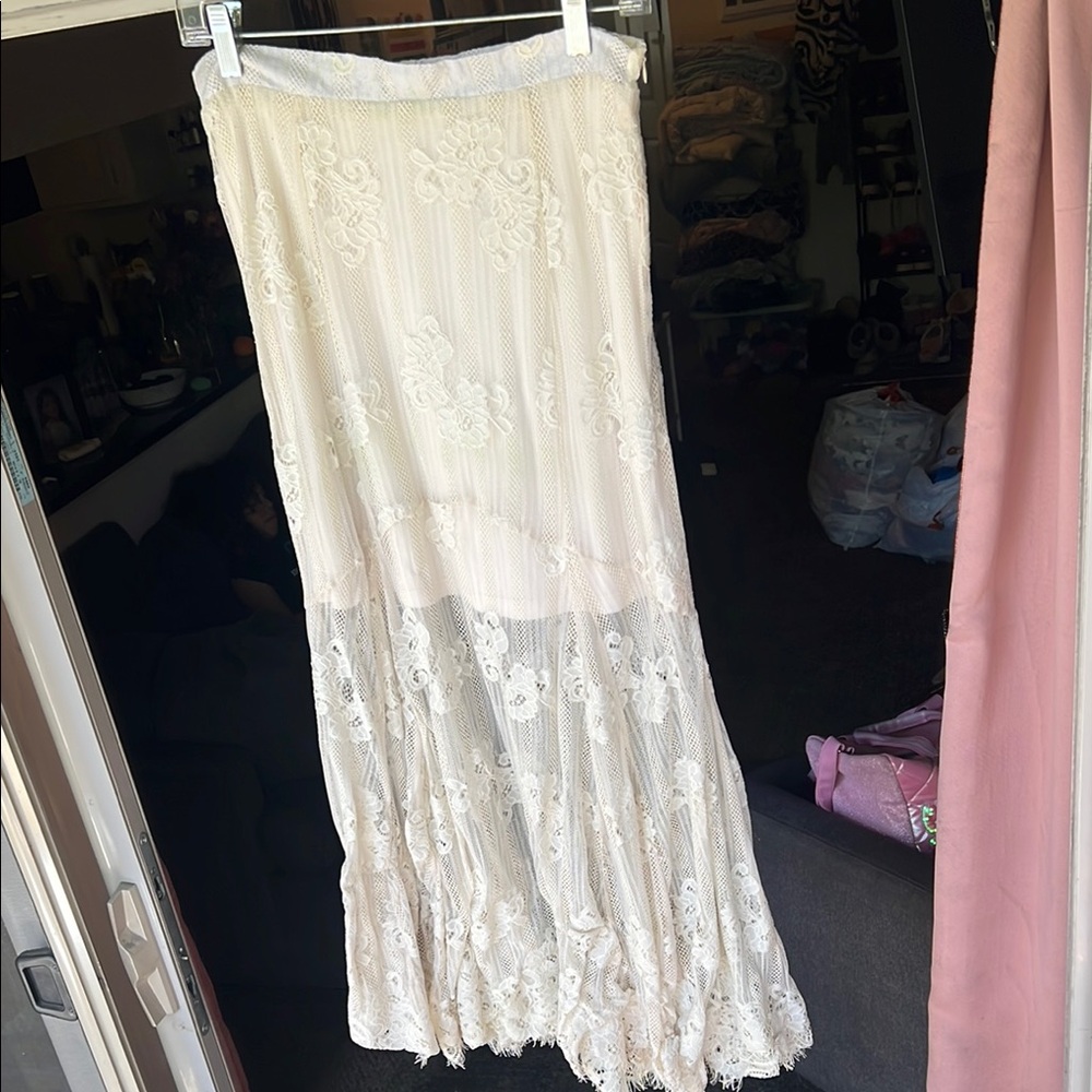 Boho Cream Lace Skirt